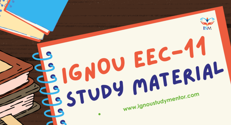 IGNOU EEC-11 Study Material