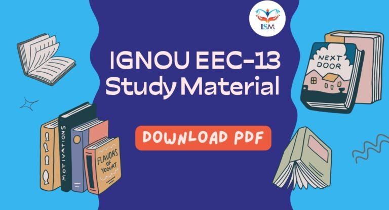 IGNOU EEC-13 Study Material