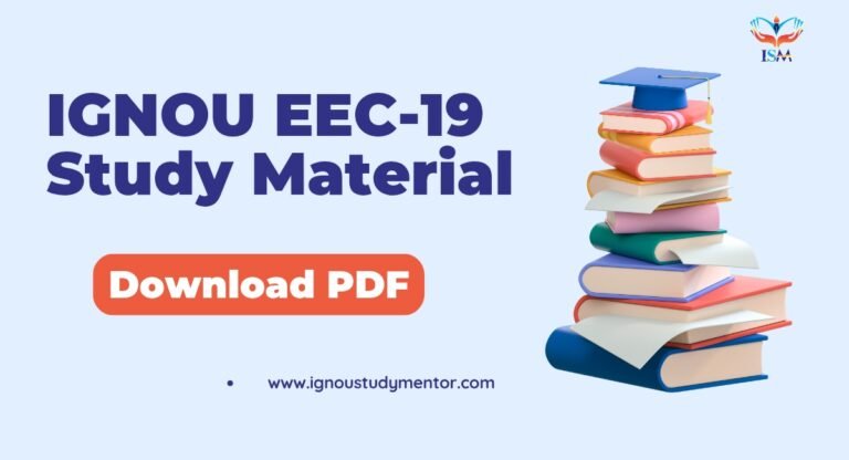 IGNOU EEC-19 Study Material