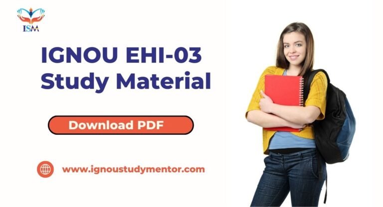 IGNOU EHI-03 Study Material