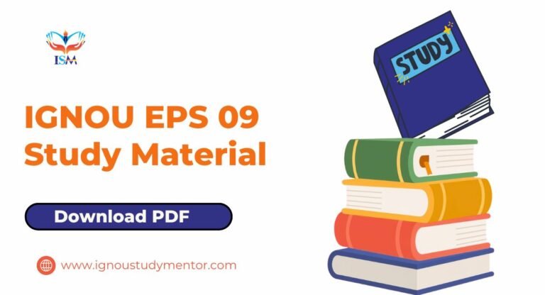IGNOU EPS 09 Study Material