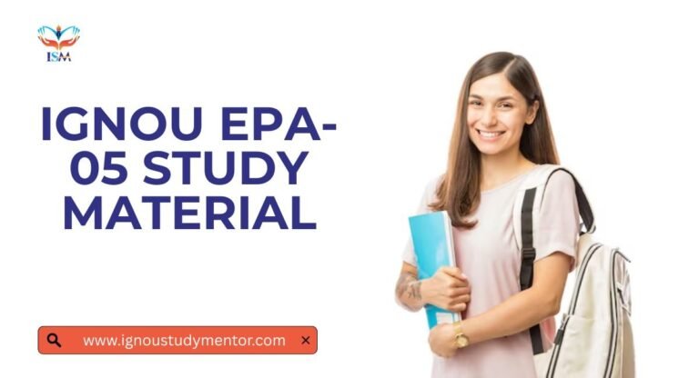 IGNOU EPA-05 Study Material