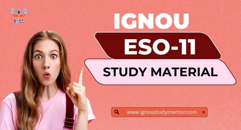IGNOU ESO-11 Study Material