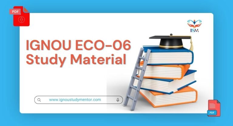 IGNOU ECO-06 Study Material