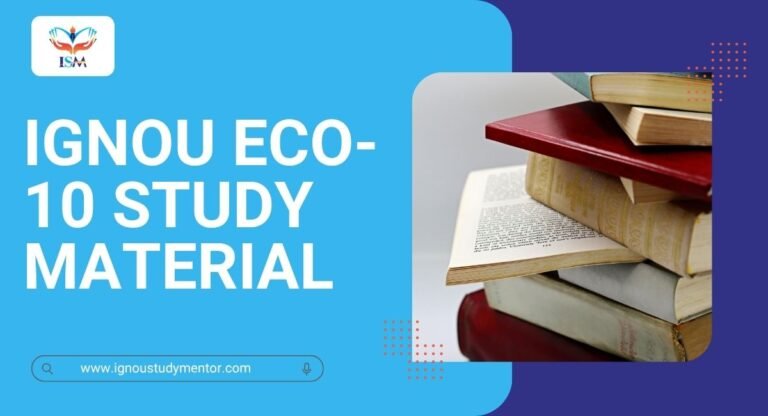 IGNOU ECO-10 Study Material