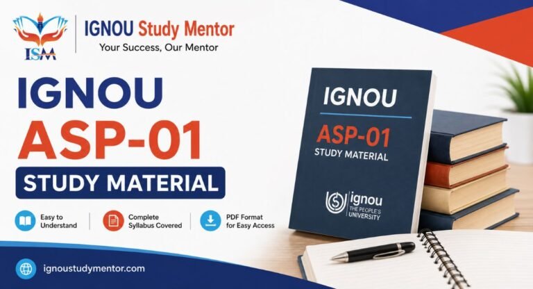 IGNOU ASP-01 Study Material