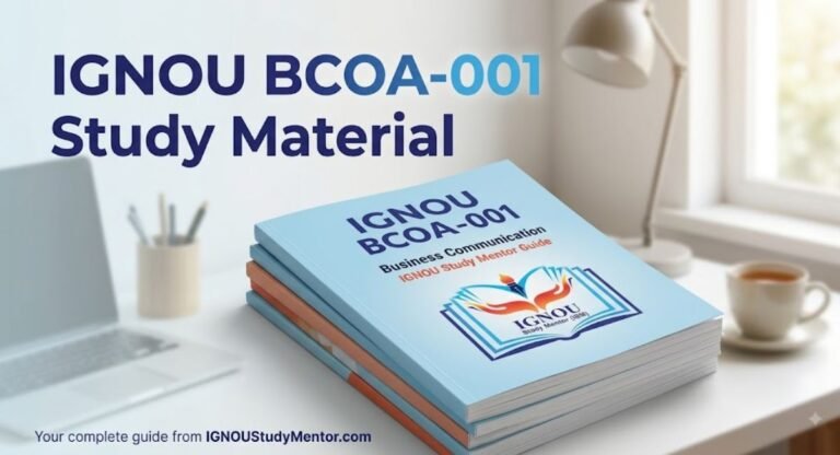 IGNOU BCOA-001 Study Material