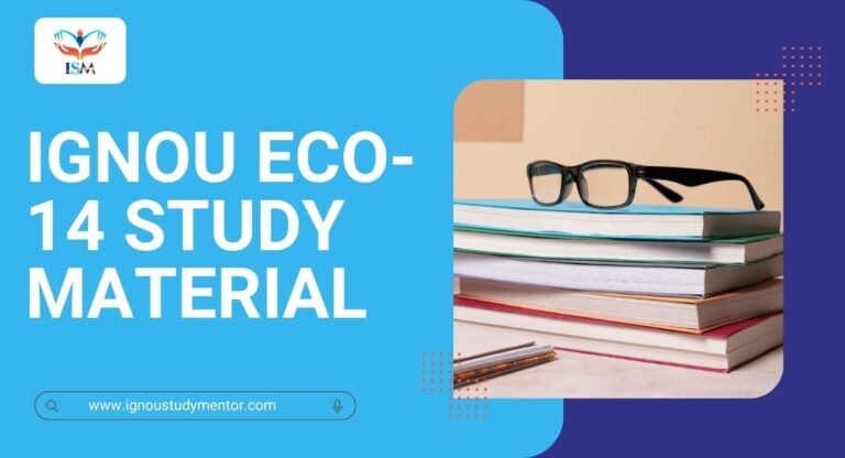 IGNOU ECO-14 Study Material