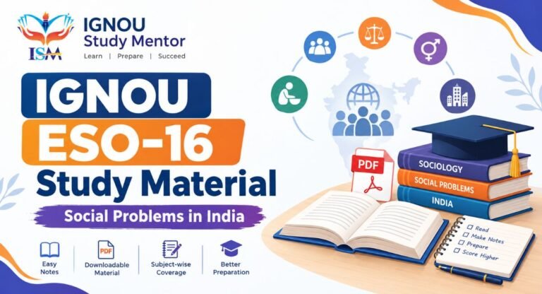 IGNOU ESO-16 Study Material