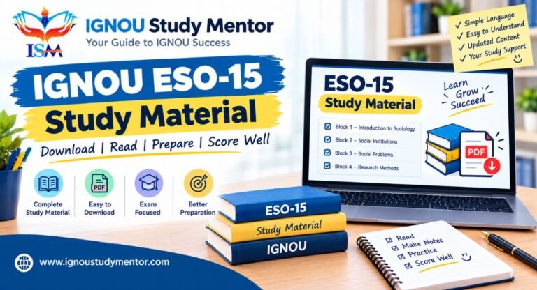 IGNOU ESO-15 Study Material