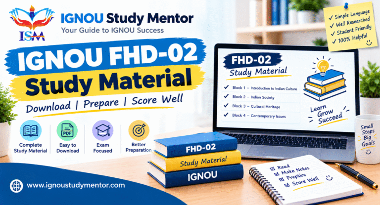 IGNOU FHD-02 Study Material