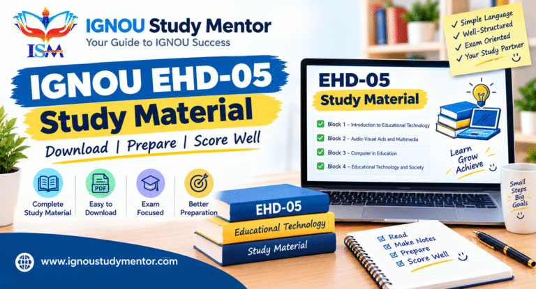 IGNOU EHD-05 Study Material